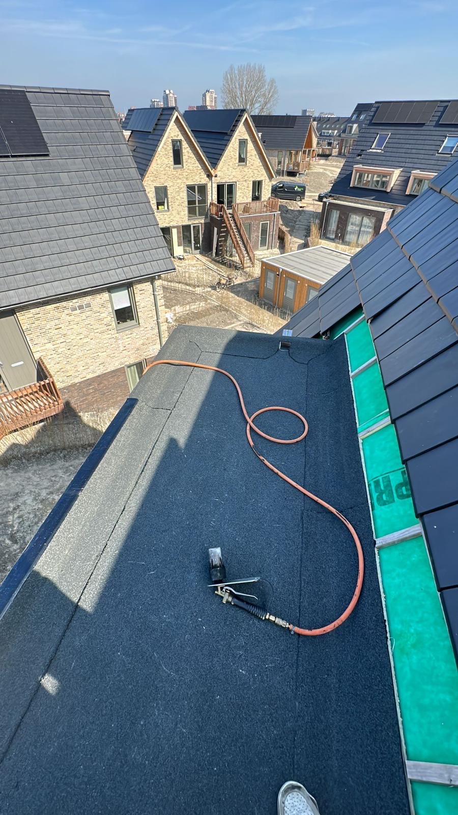 image of roof being repaired